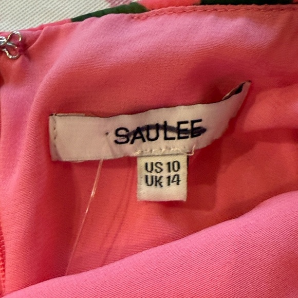 New! Sau Lee Sonia Mni Dress in Pink Rose Print 45419 - Picture 14 of 16